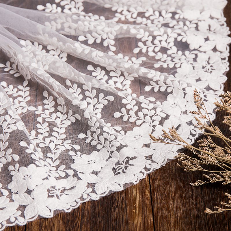 Lace Fabric Milk Silk Water Soluble Polyester for Women's Wear Wholesa 2